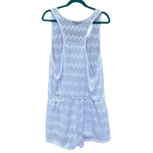 Joe Boxer Women’s Swimsuit Beach Cinch Waist Coverup Mesh Romper White Size XL - Picture 2 of 6